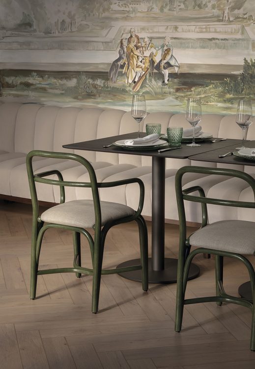 meuble d'intérieur - fauteuil de salle à manger tapissé fontal