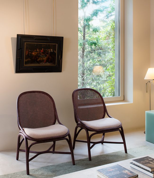 meuble d'intérieur - fauteuil à dossier bas tapissé frames